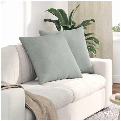 Cuscini da Divano 2 pcs Grigio chiaro 60 x 60 cm - Foto 2