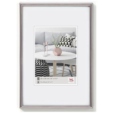 Galeria Cornice In Plastica 30x40 Acciaio - Foto 1