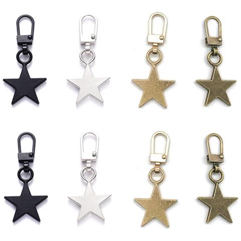 Set Di Sostituzione Per Cursori Zip In Metallo Removibili - Design A Stella - Kit Da 8 Pezzi - Foto 1