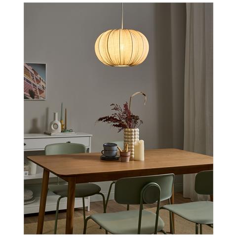 Lampadario Oker Tessuto Grigio - Foto 1