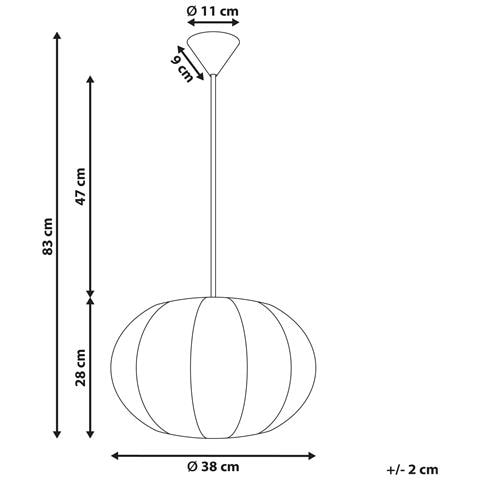 Lampadario Oker Tessuto Grigio - Foto 7