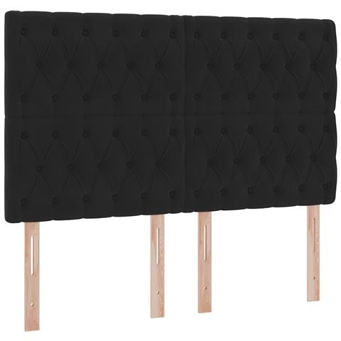 Letto con contenitore e materasso Nero 140 x 190 cm Velluto - Foto 9