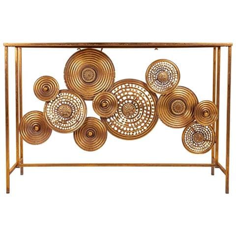 Mobile Da Ingresso In Metallo Dorato 120x40x80h - Foto 2