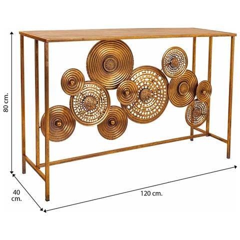 Mobile Da Ingresso In Metallo Dorato 120x40x80h - Foto 6