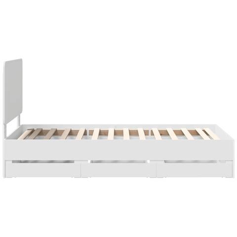 Struttura del letto Bianco 75 x 190 cm Legno Ingegnerizzato - Foto 9