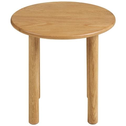 Tavolino Da Appoggio Jena In Rovere Massello Naturale Ø40x40 Cm - Foto 1