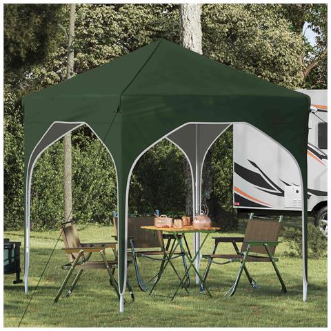 Tenda per feste a pop-up 194 x 194 x 245 cm Verde - Foto 2