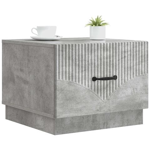 Tavolino da salotto con cassetto Grigio Cemento 49 x 50 x 37 cm - Foto 2