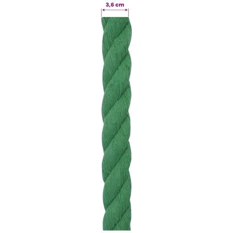 Corda di Cotone 36 mm 25 m Verde 100% Cotone - Foto 6