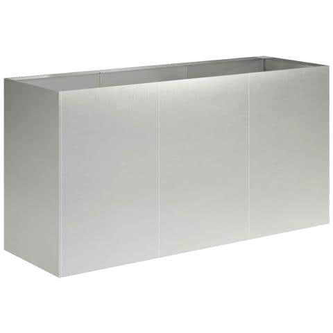 Vaso da giardino Argento 120 x 40 x 60 cm Acciaio Inox - Foto 1