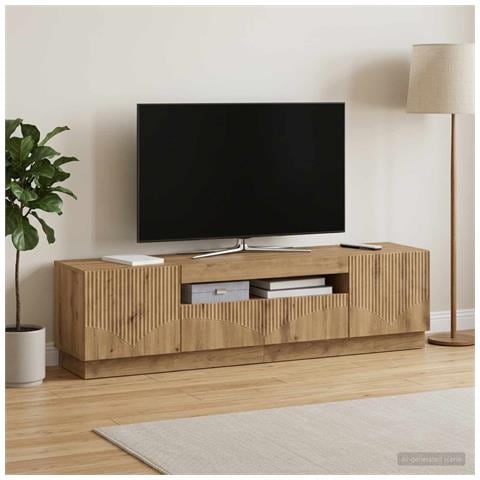 Mobile TV LED Rovere Artigianale Legno ingegnerizzato - Foto 2