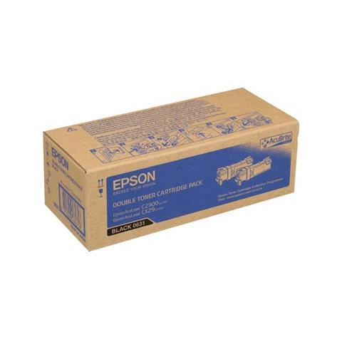 C13S050631 Toner Originale Nero Aculaser C2900 / C2900DN Capacità 2x3000 Pagine Confezione 2 pezzi - Foto 2