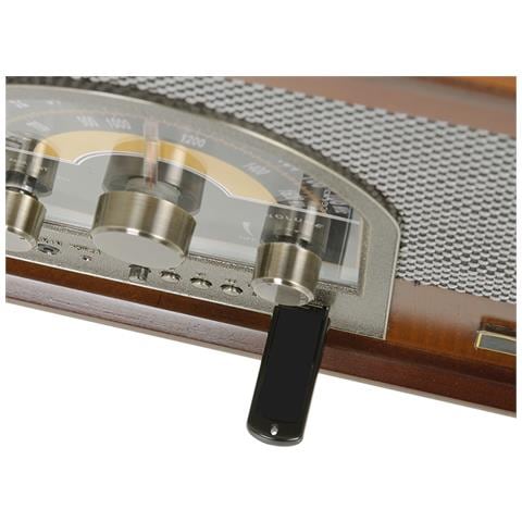 Stereo Giradischi Retro Bluetooth Tt 1040 Bt Legno - Foto 3