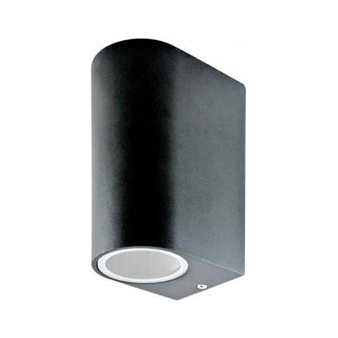 Lampada Da Muro Applique 2 X Gu10 Nero Esterno Ip44 Vt-7652 7509 - Foto 2