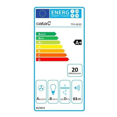 Cappa Tfh 6630 Wh Telescopica, Classe Di Efficienza Energetica A+, Larghezza 60 Cm, 605 M³ / h, Touch Control, Led, Bianco - Foto 10