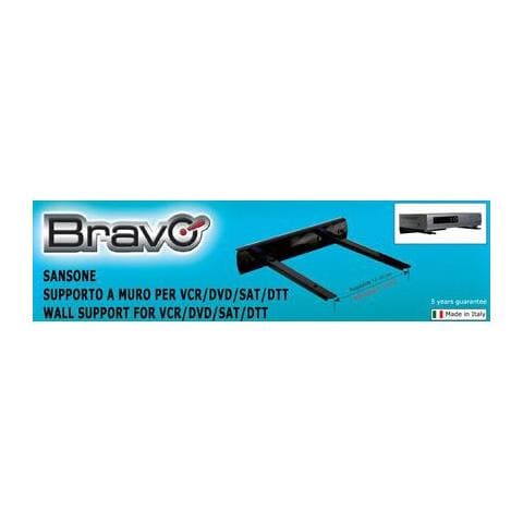 Staffa Di Supporto In Acciaio Nero 5 Kg Vcr/sat/dvd/dtt - Bravo Sansone - Foto 1