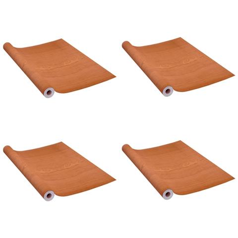 Pellicole Autoadesive per Porte 4 pz Rovere Chiaro 210x90cm PVC - Foto 1