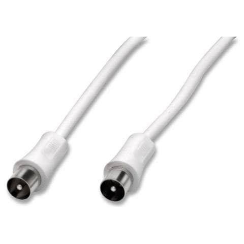 Cavo antenna TV 1 spina + 1 spina IEC 75 OHM - 5 mt - Foto 2