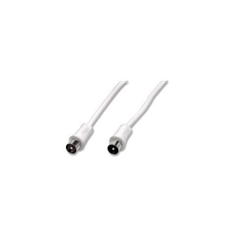 Cavo antenna TV 1 spina + 1 spina IEC 75 OHM - 5 mt - Foto 1