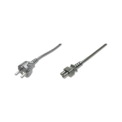 AK-440103-018-S, Maschio / maschio, CEE7/7 Schuko, C5 coupler, Dritto, Dritto, Nichel - Foto 1