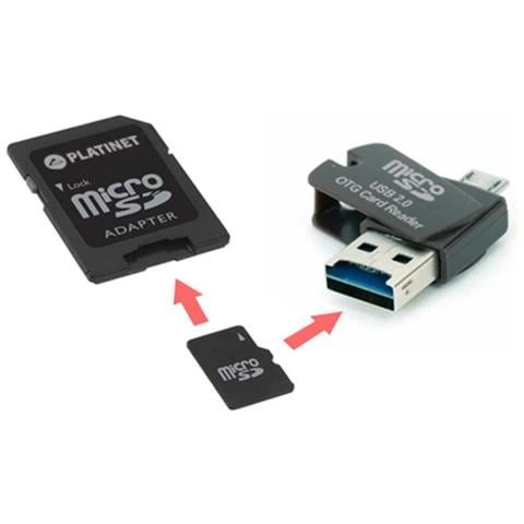 16GB MicroSDHC + card reader + otg + adapter 16GB MicroSD memoria flash - Foto 2