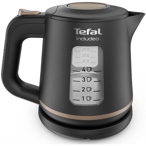 Includeo Ki533811 Bollitore Elettrico 1 L 2400 W Nero - Foto 2