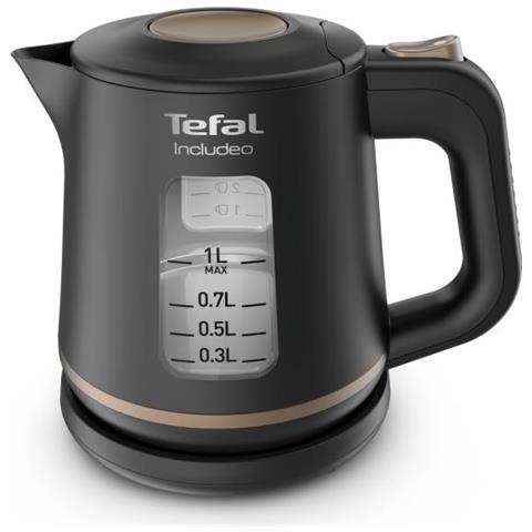 Includeo Ki533811 Bollitore Elettrico 1 L 2400 W Nero - Foto 1
