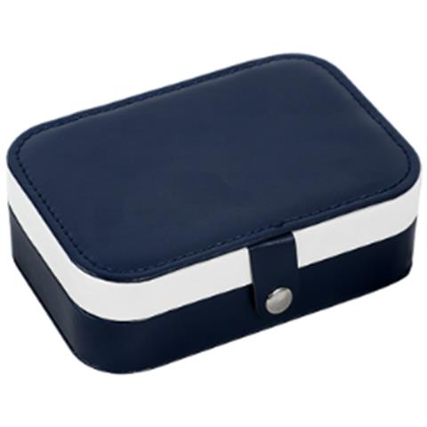 Portagioie 16x11x5 Cm In Pelle Pu Darkblue - Foto 1