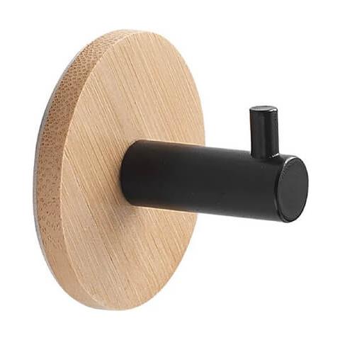 Appendiabiti Singolo Tondo Bambu' /nero - Foto 1