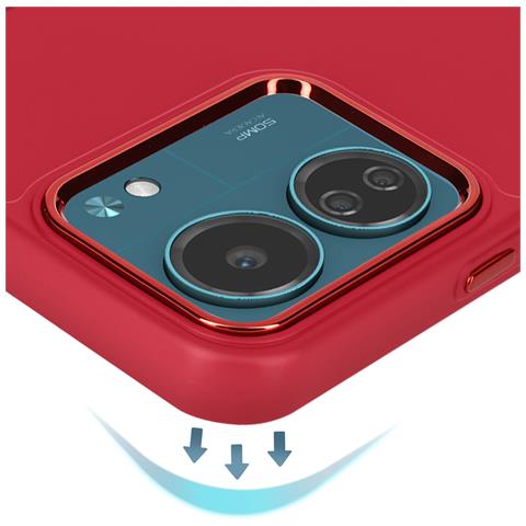 Cover Per Xiaomi Redmi 13c Rigida Bordo Fotocamera Metallizzato - Foto 2