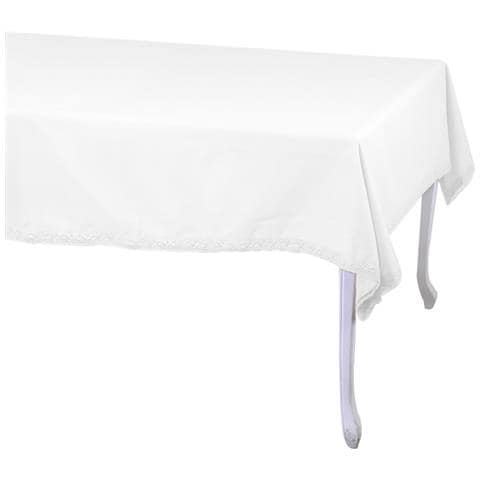 Tovaglia Damascata 240x240 Cm In Cotone Con Bordo In Raso - Lavabile A 95°C, Elegante Per Matrimoni E Eventi - Foto 2