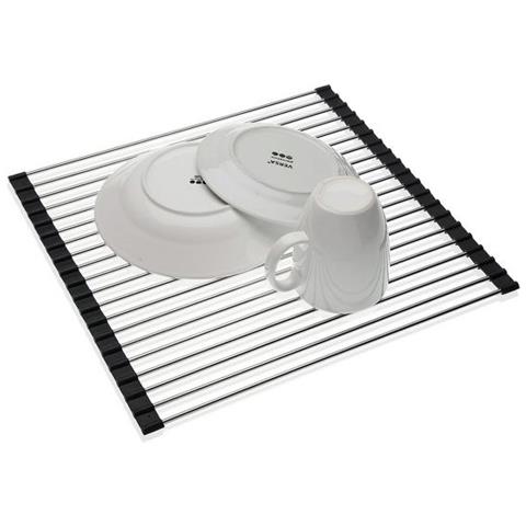 Scolapiatti Da Lavandino Versa Eloy Acciaio Alluminio Silicone (32 X 8 X 44 Cm) - Foto 1