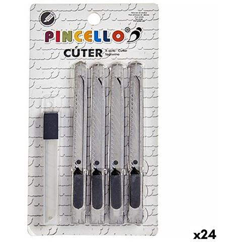 Taglierino Set Argentato Metallo Plastica 1,5 X 18,5 X 10 Cm (24 Unità) - Foto 1