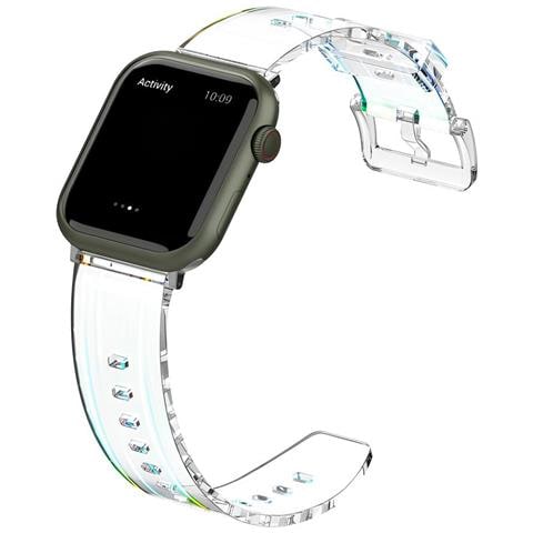 Cinturino Per Apple Watch 42/44/45mm In Tpu Traslucido, Trasparente - Foto 2