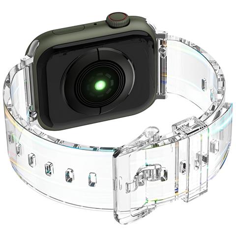 Cinturino Per Apple Watch 42/44/45mm In Tpu Traslucido, Trasparente - Foto 5