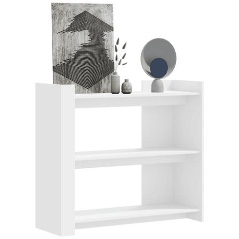 Tavolino Consolle Bianco 100x35x90 Cm In Legno Multistrato - Foto 1