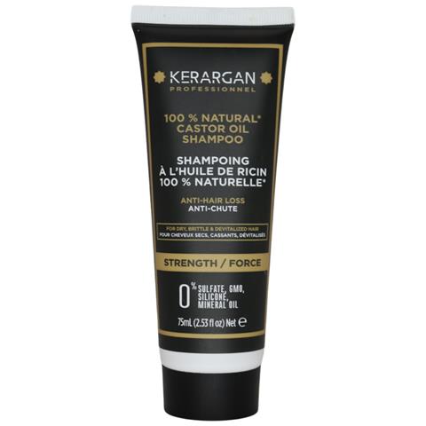 Shampoo Anti-caduta All'olio Di Ricino - Fortificante E Promotore Della Crescita - Capelli Secchi E Fragili - Arricchito Con Cheratina, Olio Di Argan - Senza Solfati, Ogm, Siliconi - 75ml - Foto 1