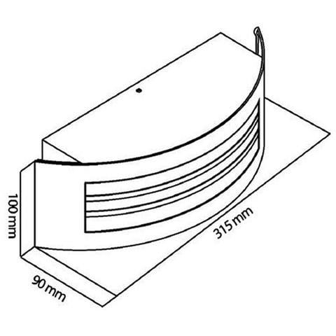 Applique Da Parete Muro In Acciaio Per Esterno Portalampada E27 Ip44 - Foto 7