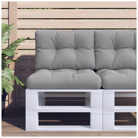 Cuscino Per Pallet Grigio 60x40x12 Cm In Tessuto - Foto 1