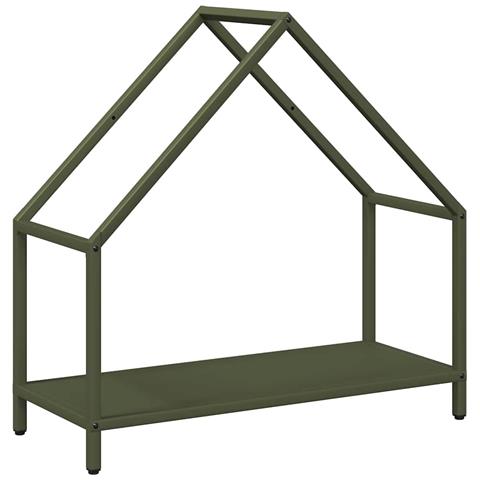 Rastrelliera per Legna da Ardere Verde Oliva 60x25x60 cm - Foto 1