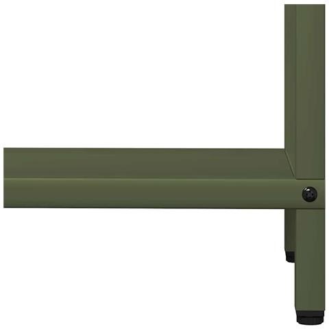 Rastrelliera per Legna da Ardere Verde Oliva 60x25x60 cm - Foto 10