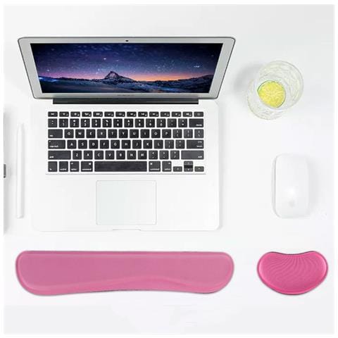 Tappetino Mouse Ergonomico Con Poggiapolsi Pink - Foto 1
