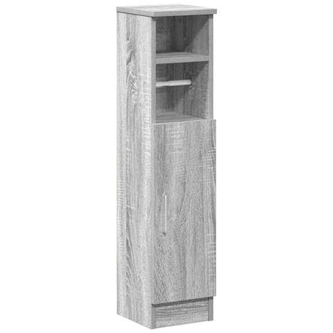 Mobile Da Bagno Con Portarotolo Grigio Sonoma 20,5x22x90 Cm - Foto 2
