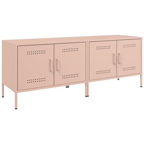 Mobili Tv 2pz Rosa 68x39x50,5 Cm In Acciaio - Foto 2