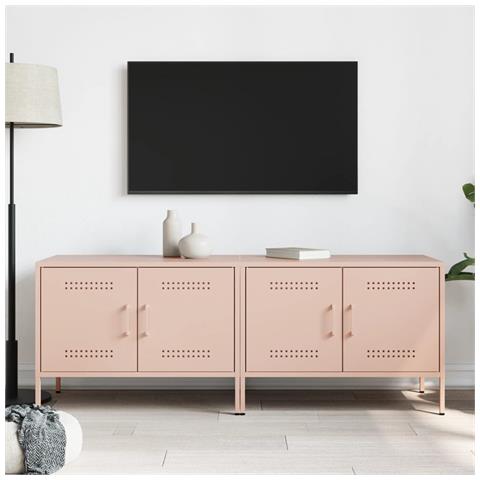 Mobili Tv 2pz Rosa 68x39x50,5 Cm In Acciaio - Foto 3
