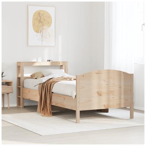 Letto Senza Materasso 75x190 Cm In Legno Massello Pino - Foto 1