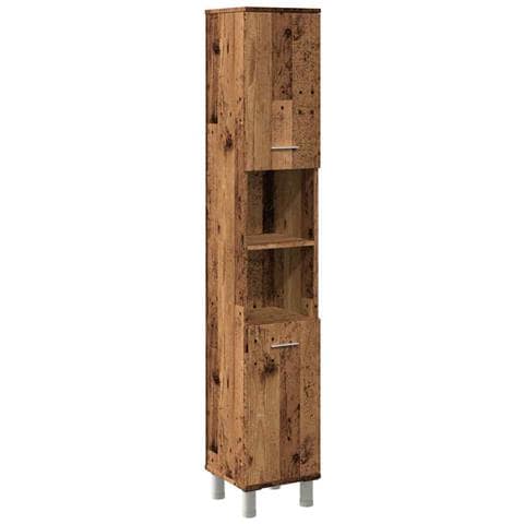Mobile Da Bagno Legno Antico 30x30x179 Cm In Legno Multistrato - Foto 2