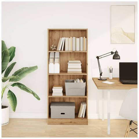 Libreria Rovere Artigianale 60x24x143 Cm In Legno Multistrato - Foto 3