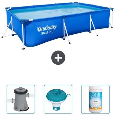 Piscina Fuori Terra - Rettangolo - 300x201x66 Cm - Blu - Include Accessori Coordinati Cb41 - Foto 1