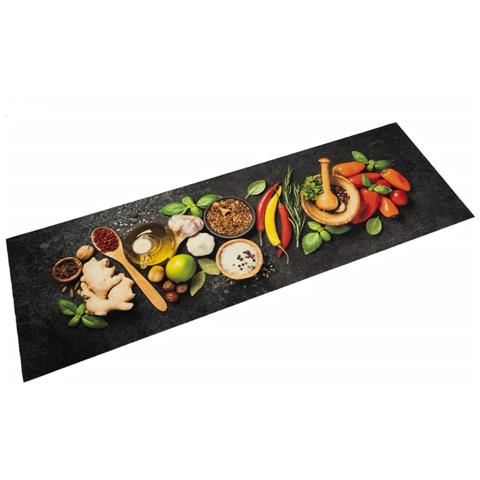 Lusso Casadino - Tappeto Da Cucina Lavabile Spezie 60x180 Cm Velluto - Foto 2